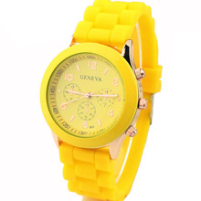 GENEVA Women Quartz Waches Multi Color Silicone Band Fashion Casual Popular Watch for Ladies Simply Sports Wristwatches