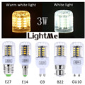 1PCS High Luminous Full NEW LED lamp E27 E14 G9 B22 GU10 3W SMD 5733 Corn