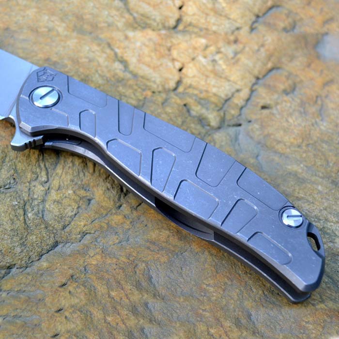 Russian shirogorov 95 hunting knife blade folding knife stone blue titanium bearing washer handle hunting survival