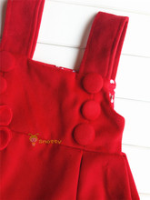 2016 fashion style girls winter dresses floral red color dress jumper cotton vestidos for 1 8