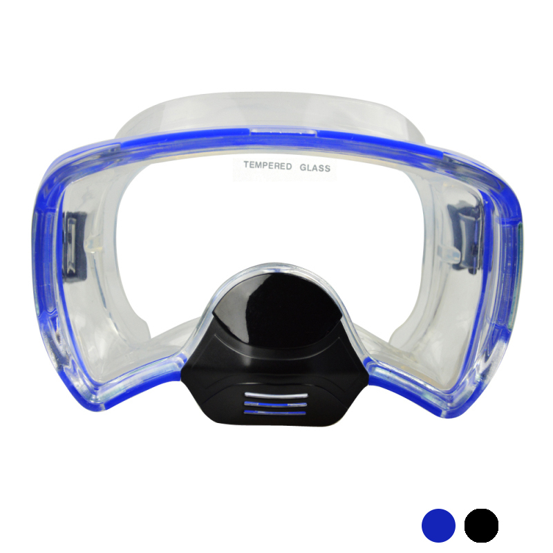2014 spring new arrive black/blue Full Face pig nose silicone spearfishing diving mask wen/women snorkeling athletic equipment