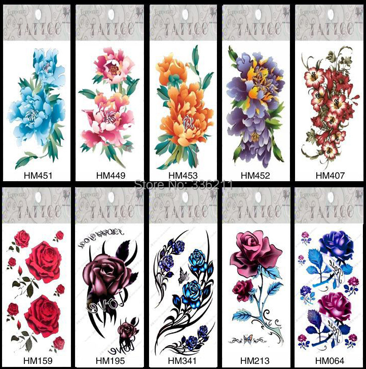 Koop 6 stks gemengde bloemen ontwerpen tijdelijke