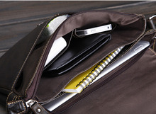 Top Quality New Men First layer Cowhide Genuine leather Vintage Cross Body Shoulder Messenger Business Luxury