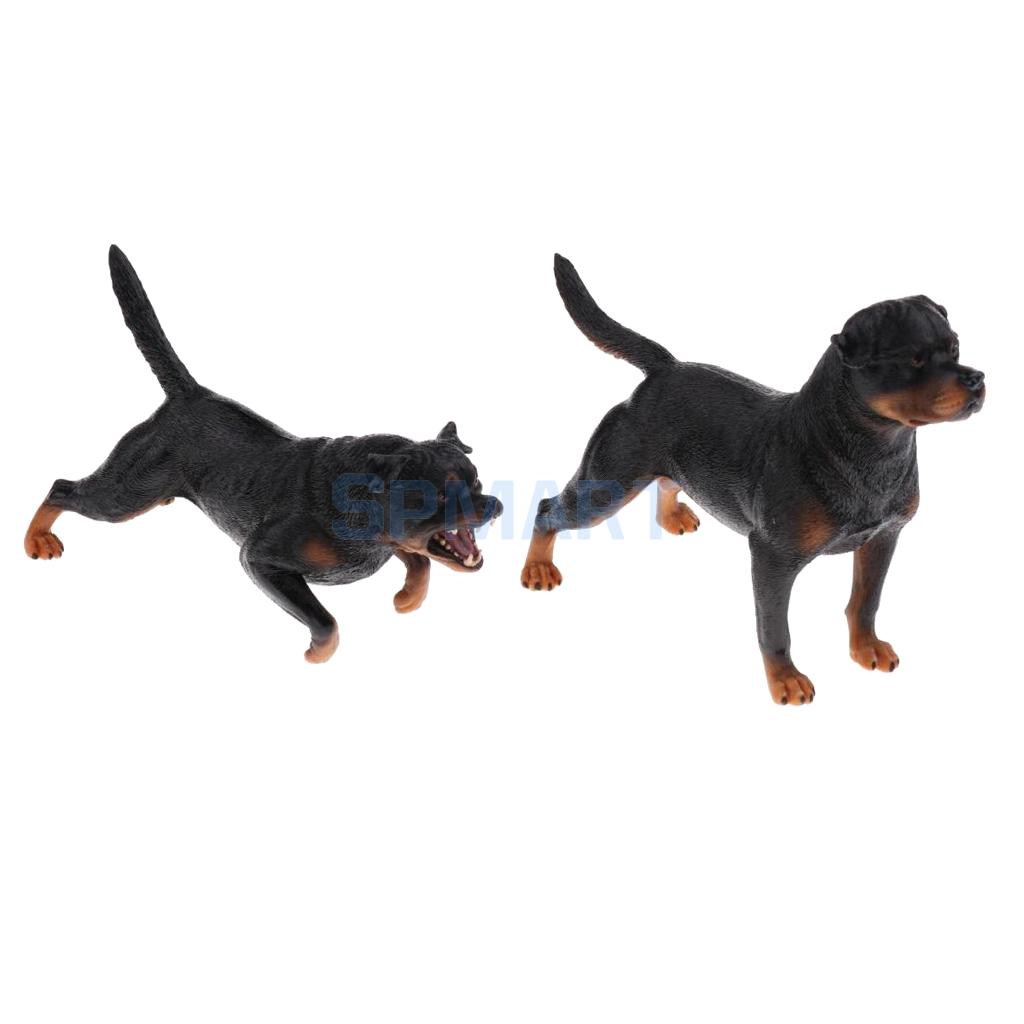 Roaring Rottweiler Dog Figure Puppy Model Toy Collector Decor Kid Education Toys