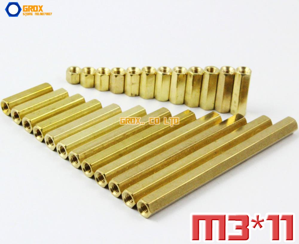 150 Pieces Brass M3 x 11mm Female PCB Motherboard Standoff Spacer