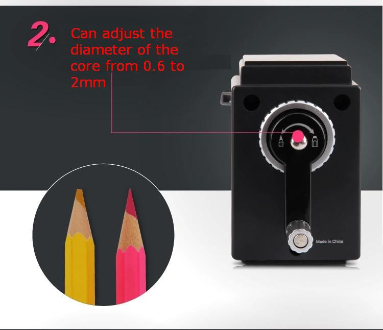 Wholesale Plastic Pencil Sharpeners Classic Vintage Style Hand Crank