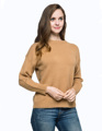 2016 Spring Women Wool Knitted Soft Pullover Jersey Jumper Sweater O Neck Drop shoulder Wool Coat