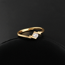 Wedding Rings For Lover 18K Gold Plated Clear Zircon Womens Fashion Jewellery Ring Full Size