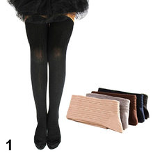 New 2015 Colleage Style Cotton Blends Women Girls Knit Over Knee Stockings Autumn 694L