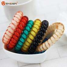 New Women Headdress Head Flower Hair Accessories Hair Ring Hair Rope Candy-colored Telephone Wire 19 Kinds of Colors