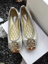 The new shoes wholesale electroplating metal decorative square flat shoes comfortable flat shoes female documentary lady