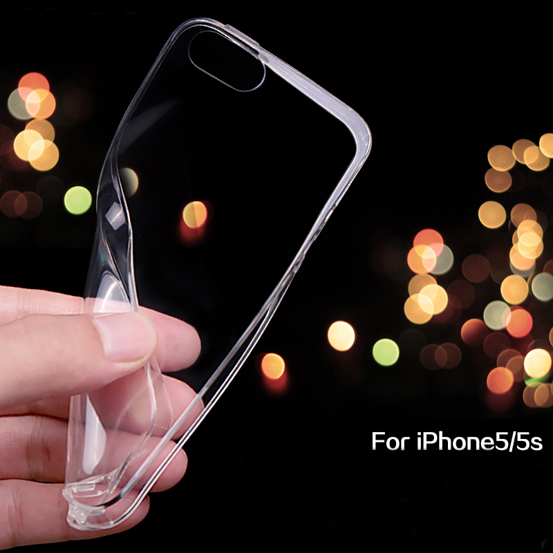 Для iPhone 5S мягкая ясно чехол 0.33 мм супер тонкий гель тпу кремния телефон чехол для iPhone 5 5S 5 г ультра-тонкий прозрачная крышка ...