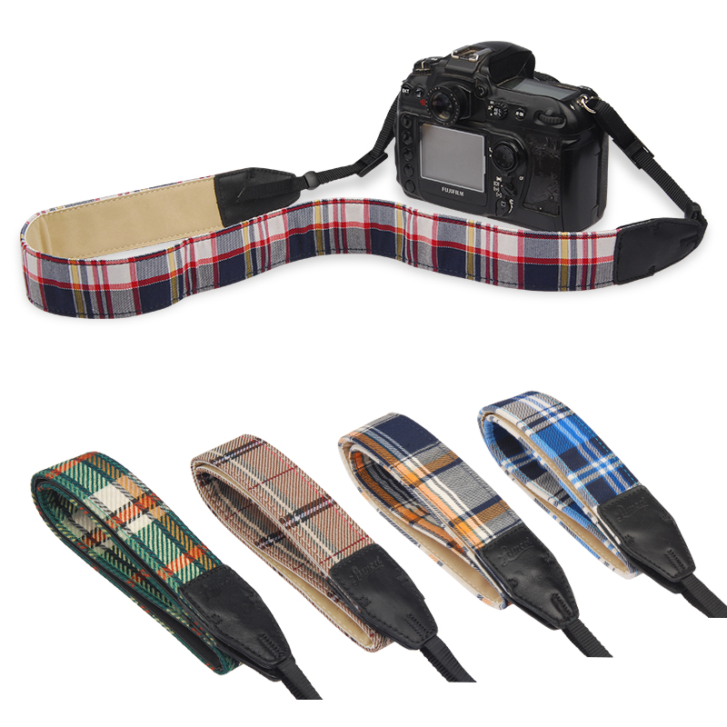 LYNCA font b Plaid b font Series Camera Neck Shoulder Strap for Canon for Nikon for