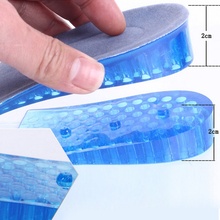 Hot Sale Secret Silicone Soft Adjustable Height Increase Insoles Lifts Inserts Higher Shoes Pads 2 Layer Taller Half Insoles