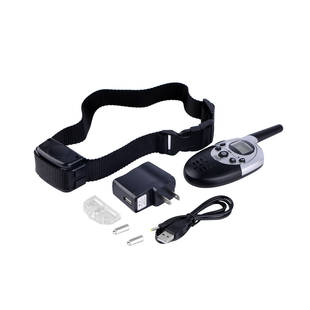 1000 Yard Remote Control Dog Trainer Waterproof Rechargeable LCD Remote Pet Dog Training Collar Electric Shock Dog Control