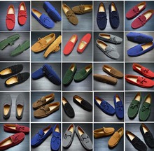 2016 New Plus Size Autumn Genuine Leather Men Shoes Fashion Breathable Casual Shoes Men Loafers Soft Driving Shoes 10 Colors