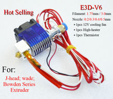 E3D-V5 Hot End Full Kit – 1.75mm 12V Bowden/RepRap 3d printer extruder parts accessories e3d v5 print head nozzle free shipping