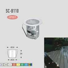 7Colors Stainless Steel Patio LED Stair Lamp