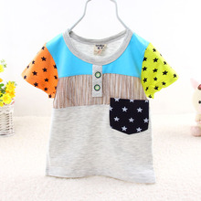 2015 New casual short sleeve summer baby suit character children clothing set 7086