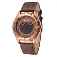 Cuero genuino relojes, 10 M resistente al agua, movimiento de cuarzo japonés, Durable Power Mens relojes de primeras marcas de lujo 2015