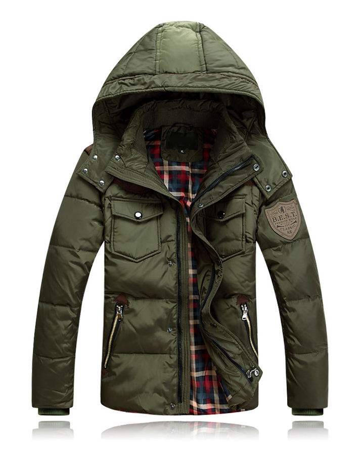 2015 Men Duck Down Winter Coat Detachable Waterproof Winter Coat Men 90 Down Jacket Coat Plus