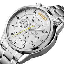Stainless Steel Quartz Watches Water Resistant Multi Functional Small Dial Working Men Watches 2015 Montre