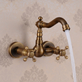 Free shipping Luxury torneira banheiro Brass Hot Cold vintage wash basin copper Antique Brass faucet promotion
