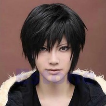 W110- Free Shipping 1PC Vogue Short Straight Men Cosplay Party Costume Hair Full Wig Black/Brown