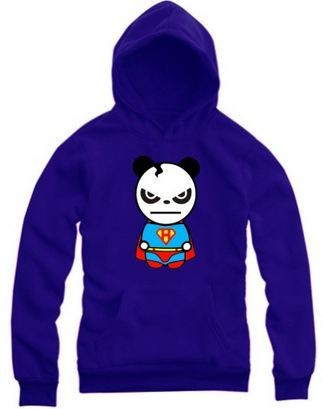 panda hoodie blue