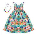2016 Summer kids clothing girls New 2 11Y children beach dresses for girls fashion bohemian style