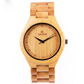 2016 Hot Sell Men s Wooden Watch Dress Quartz Watches With Calendar Display Bangle Natural Wood