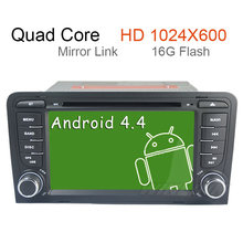 HD 2 din 7″ Android 4.4.4 Car PC DVD Stereo Radio for Audi A3 2003-2011 With GPS Navigation WIFI Bluetooth IPOD Support OBD2 DVR