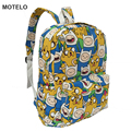 Lovely Anime Adventure Time Printing Canvas Backpack Korean Styles of School Bags D