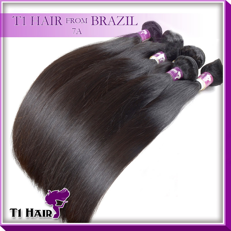 T1 AAAAAAA Aliexpress Brazilian Virgin Hair Straight Weave Bundles Natural Black Color Kinky KBL Brazilian Straight