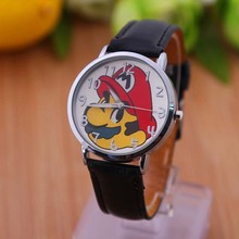 Famoso personaje de dibujos animados Mario para los niños reloj de cuarzo de cuero con correa de pulsera 2014 nueva moda del envío gratis
