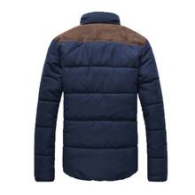 2015 New Arrival Fashion Men Winter Splicing Cotton Padded Coat Jacket Winter Plus Size High Quality