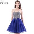 Vestido Curto Sexy Backless Royal Blue Lace Short Homecoming Dresses 2016 Real Image Chiffon Short 8th