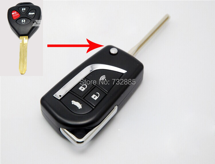 Toyota Camry Modified remote key shell 4 buttons (3 buttons )(8).jpg
