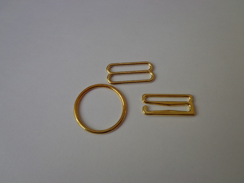 Buy 18mm Metal Lingerie Bra Hardware 50Sets Gold Tone