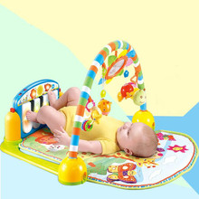 Infant Cartoon Cradle Toys Baby Gilrs&Boys Fitness Frame Multifunction Foot Piano Music Game Blanket Kids Crawling Mat
