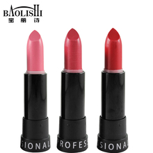 baolishi 3pcs the best matte lipstick pink nude lip gloss red lip balm urban beauty women’s lips plumper brand makeup cosmetic