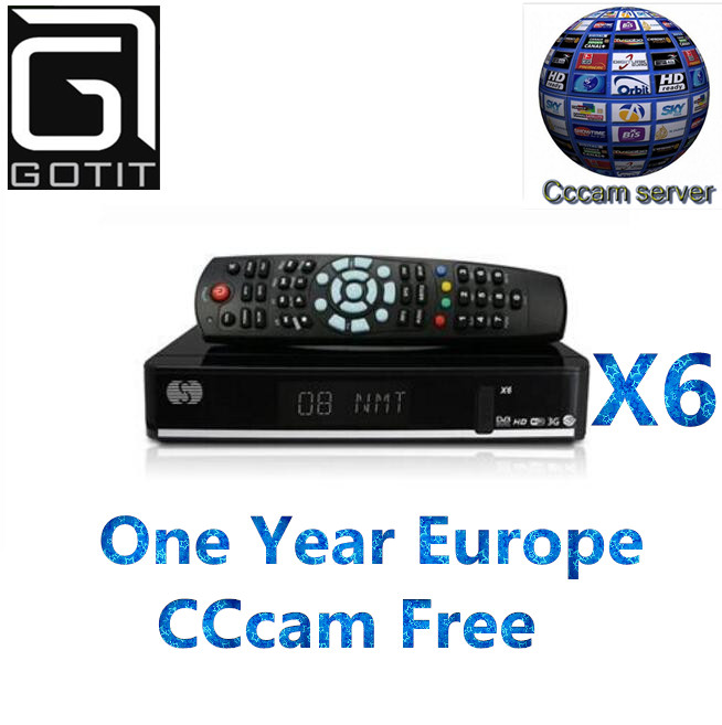 New SOLOVOX S X6 DVB-S2 HD Satellite TV Receiver with 1Year Europe Spain French CCcam 2USB WEBTV Youtube 3G supported Settop Box