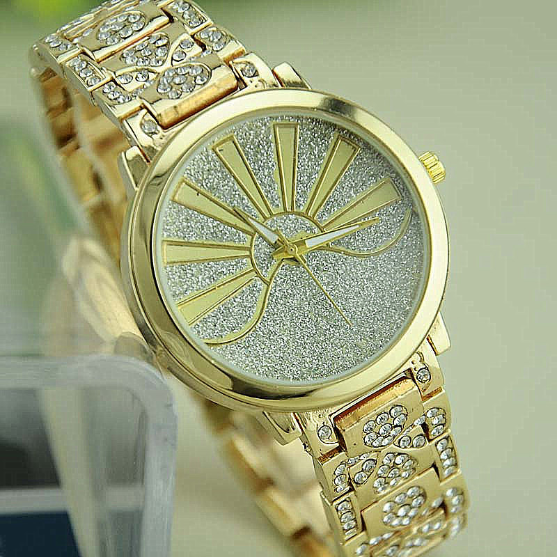 Fashion casual Watch Inlaid crystal Watch Men Stainless steel Quartz Watch 3 colors RQ0088