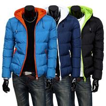 2015 Fashion Mens Autumn Winter Jacket Hooded Wadded Coat Outerwear Male Slim Casual Cotton Down Jacket MF-8534