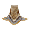90 cm Silk Square Scarf Women Shawls and Scarves Luxury Brand Imitated Silk Satin Scarves Polyester