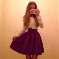 Spring Summer White Lace Dresses for Women 2017 Long Sleeve Sexy Casual Party Vintage Dress Plus