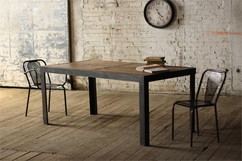 Hierro forjado antiguo mesa de madera and end table para hacer el ... Mesas en hierro forjado y madera