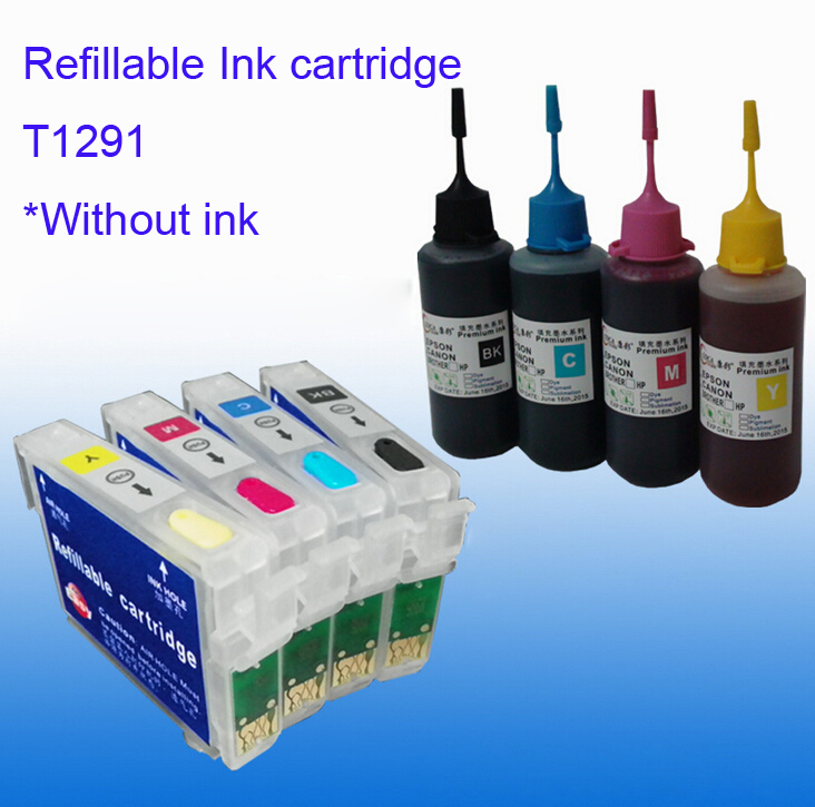 T1291 Refillable Ink Cartridge For Epson Bx305 Sx620f Wf 7015 Wf 7515 Wf7525 Printerst1291 3805
