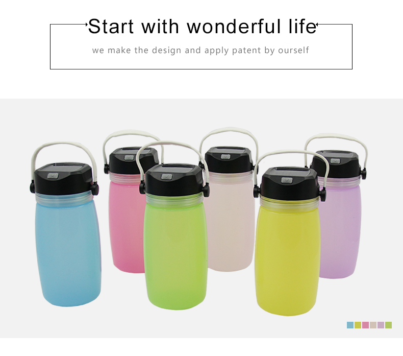 Multi-functional Waterproof Silicone Solar LED Camping Lantern with USB Rechargeable Battery