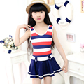 2016 New Girls Swimsuit Children Skirt Girl Children Swimsuit Siamese Boxer Student Swimming Suits Children Swimwear